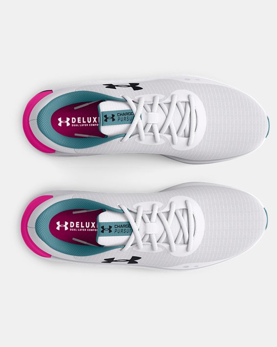 Women's UA Charged Pursuit 3 Tech Running Shoes in White image number 2